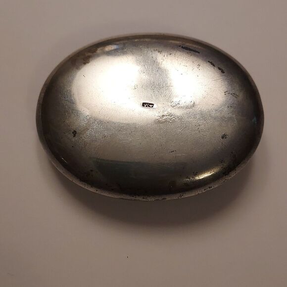 Antique Dutch Silver Snuff Pill Box Repousse Scene - Picture 2 of 9